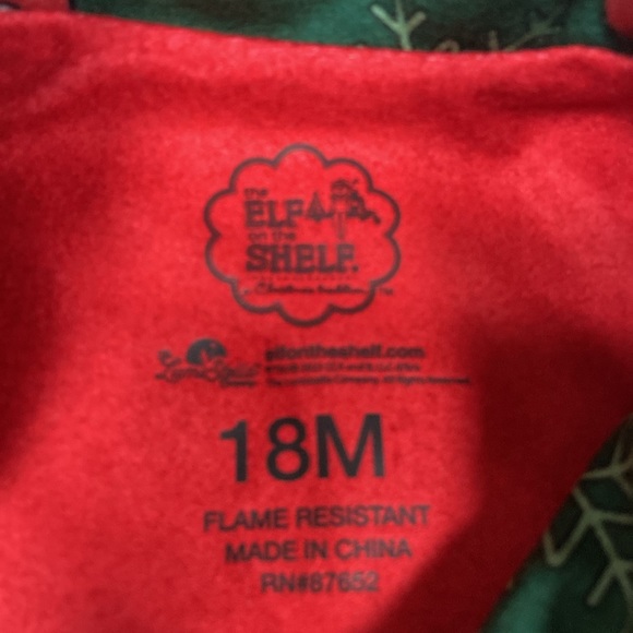 NWT Elf on the Shelf button down green Christmas pajama set 18m - Picture 4 of 8